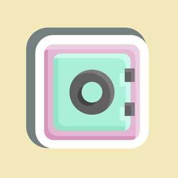 Sticker Bank Safe. suitable for Security symbol. simple design editable. design template vector. simple illustration vector
