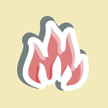 Sticker Flammable. suitable for Security symbol. simple design editable. design template vector. simple illustration vector