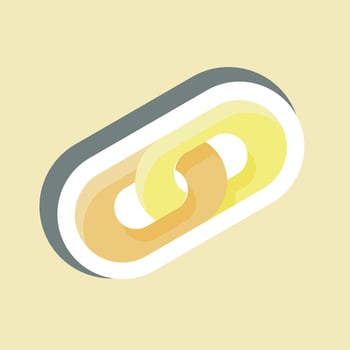 Sticker Chain Link. suitable for Security symbol. simple design editable. design template vector. simple illustration vector