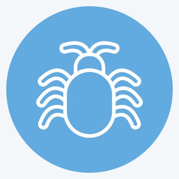 Icon Software Bug. suitable for Security symbol. blue eyes style. simple design editable. design template vector. simple illustration vector