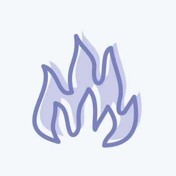 Icon Flammable. suitable for Security symbol. two tone style. simple design editable. design template vector. simple illustration vector