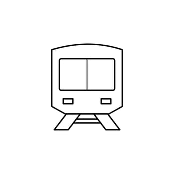 Train, Locomotive, Transport Thin Line Icon Vector Illustration Logo Template. Suitable For Many Purposes.