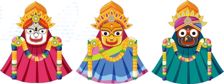 Ratha Yatra Hindu festival of India vector