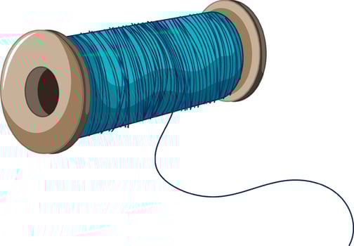 Isolated colour spool on white background vector