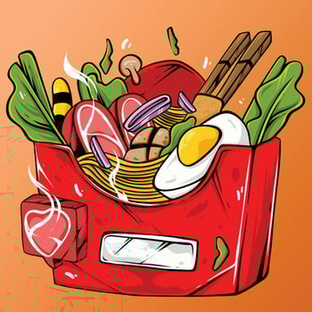 Illustration food for Ethereum vector