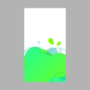 Lime green dynamic abstract fluid social media background. Wavy bubble web banner, screen, mobile app colorful design. Flowing liquid gradient shapes. Geometric social network stories theme template vector