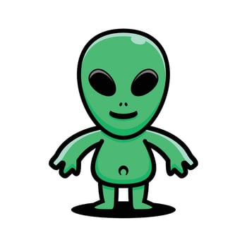 Cute alien logo vector. Alien logo vector
