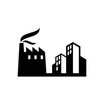Factory vector icon. Industrial vector icon