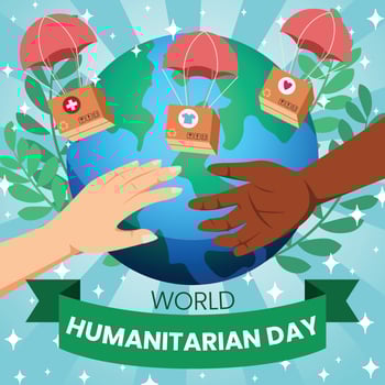 Hand Drawn World Humanitarian Day vector