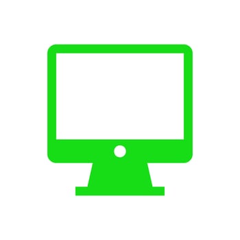 Computer monitor illustrated on a white background vector