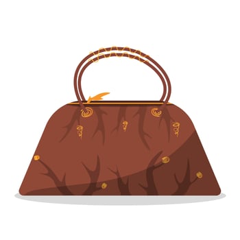 Womens handbag. Fashionable ladies accessories, shopper, tote, belt bag and clutch. Fashion leather and textile bags vector illustration.