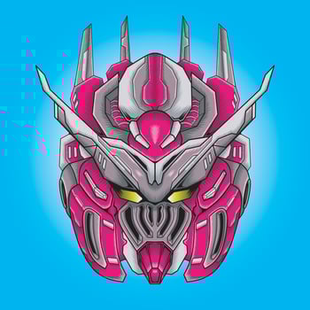 Illustration of robot mechanical vector