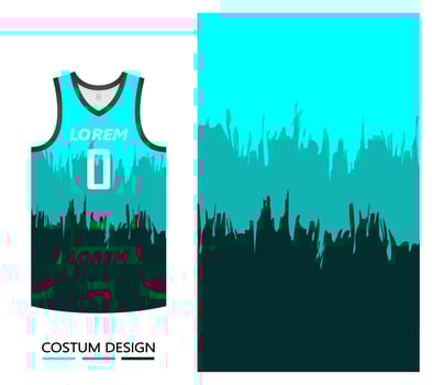 basketball jersey pattern design template. blue abstract background for fabric pattern. basketball, running, football and training jerseys. vector illustration