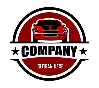 Muscle car logo template vector design element vintage style
