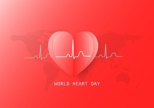 Vector illustration world heart day background