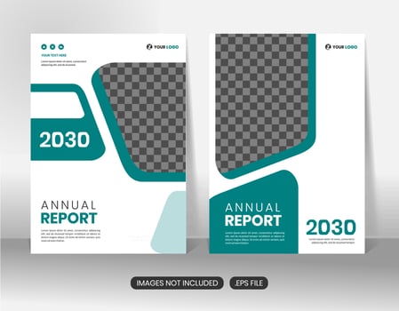 Modern annual report business corporate brochure template vector
