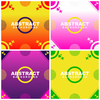 Abstract colorful geometric background texture illustration with circles. Cool for banner, social media template, poster and flyer template vector