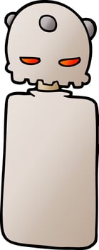 cartoon doodle robot vector