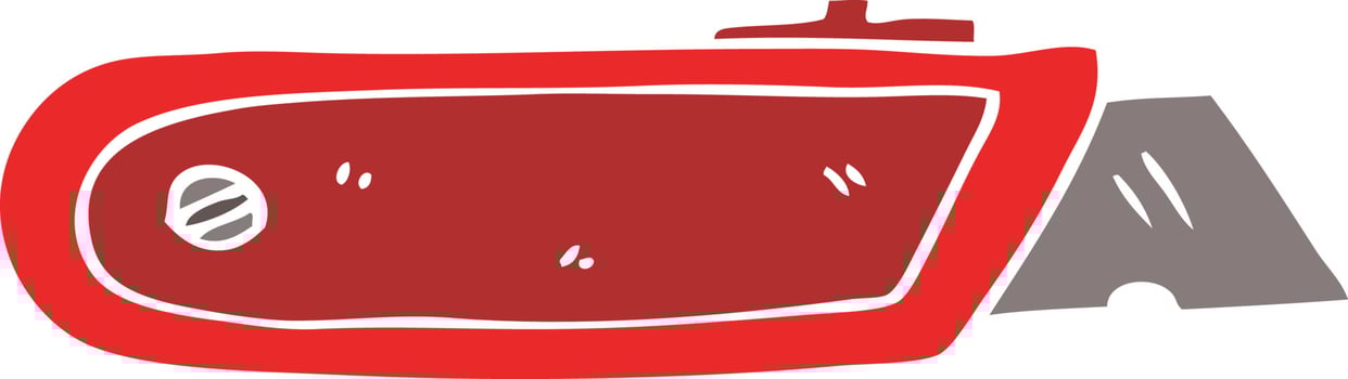 cartoon doodle work knife vector