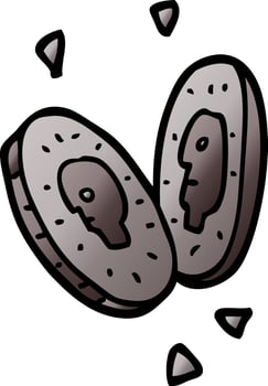 cartoon doodle money coins vector