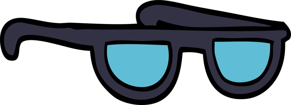 cartoon doodle sunglasses vector