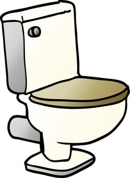cartoon doodle closed toilet vector