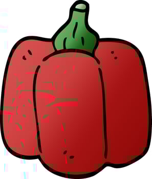 cartoon doodle organic pepper vector