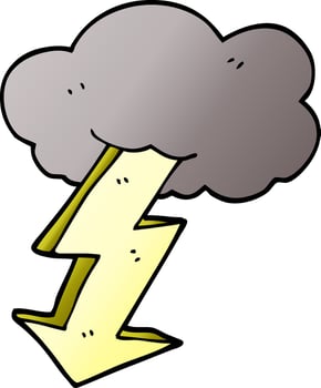 cartoon doodle lightning bolt vector