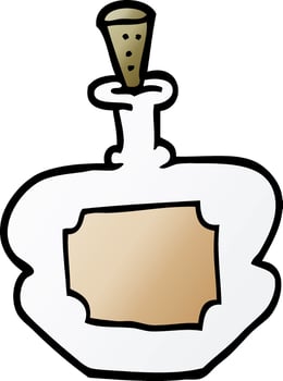 cartoon doodle perfume bottle vector