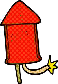 cartoon doodle firework vector