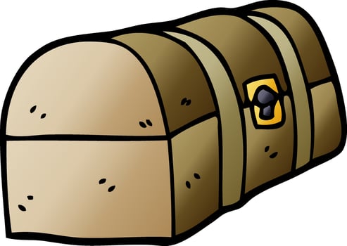 cartoon doodle trunk box vector