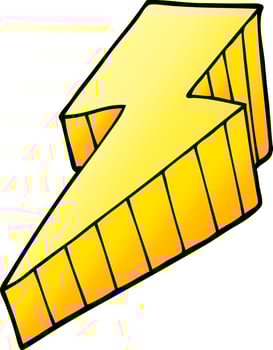 cartoon doodle decorative lightning bolt vector