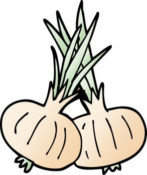 cartoon doodle onion vector