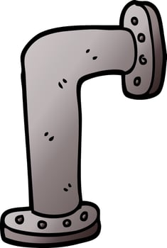 cartoon doodle water pipe vector