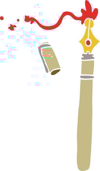 cartoon doodle fountain pen vector