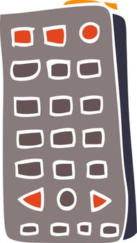 cartoon doodle remote control vector