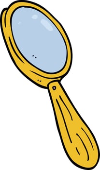 cartoon doodle magnifying glass vector