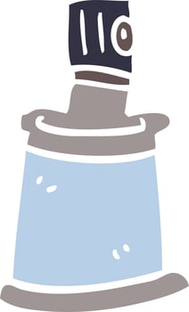 cartoon doodle aerosol spray can vector