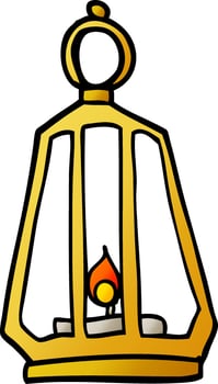cartoon doodle lamp vector