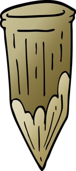 cartoon doodle wood stake vector