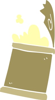 cartoon doodle open can of food vector
