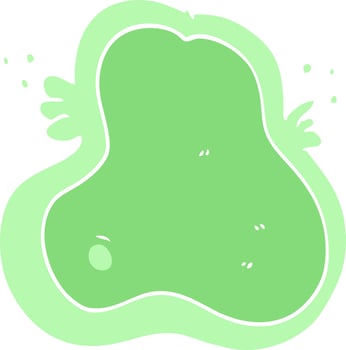 flat color style cartoon amoeba vector