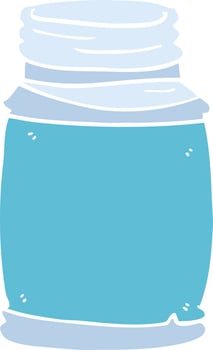cartoon doodle glass jar vector