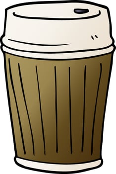 cartoon doodle coffee cup vector