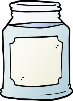 cartoon doodle candle in jar vector