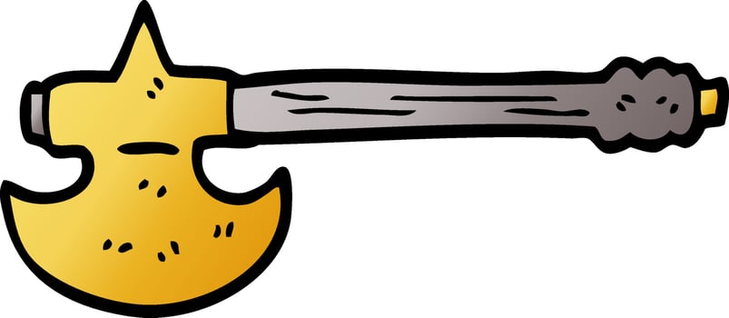 cartoon doodle golden axe vector