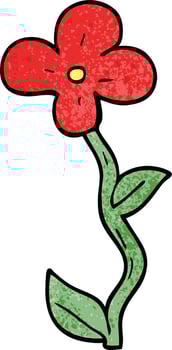 cartoon doodle flower vector
