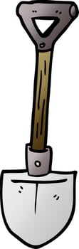 cartoon doodle builders spade vector