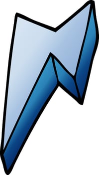 cartoon doodle decorative lightning bolt vector