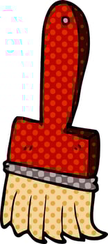 cartoon doodle paint brush vector